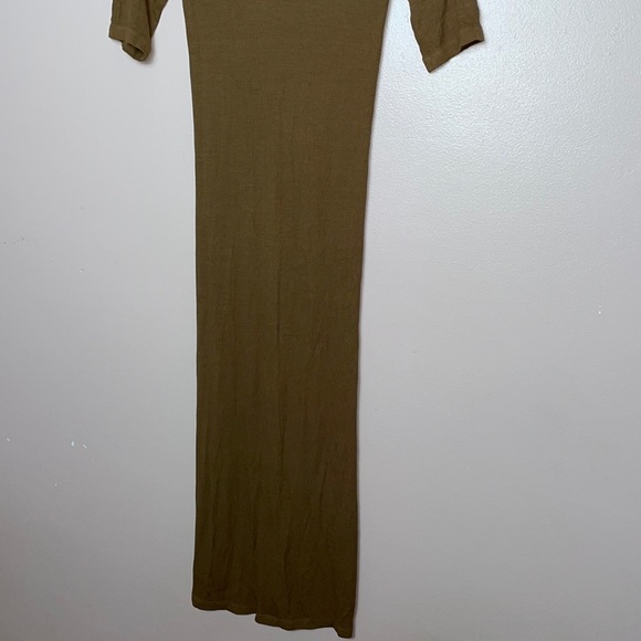 Enza Costa Silk Knit Half Sleeve Dress Bronze - Picture 2 of 8